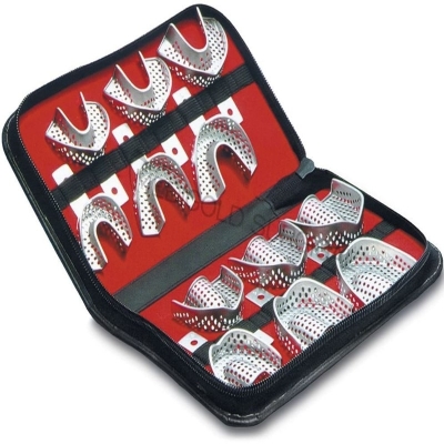 Impression tray perforated SET of 12 wit