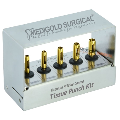 Dental Implant Tissue Punch Kit Gold Col